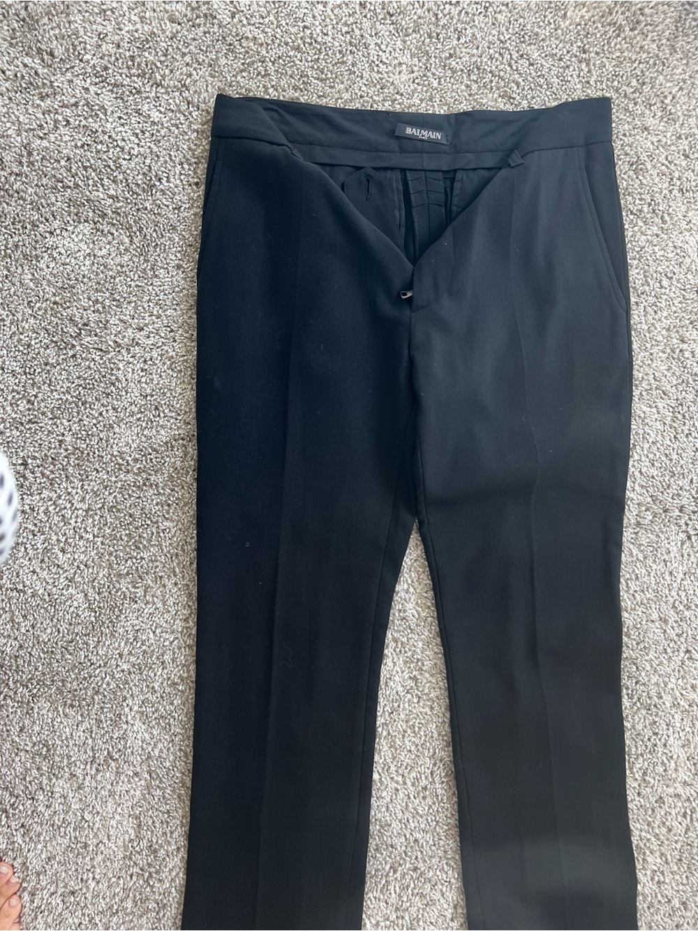 Balmain Men's Black Dress Pants - Slim Tailored Trousers